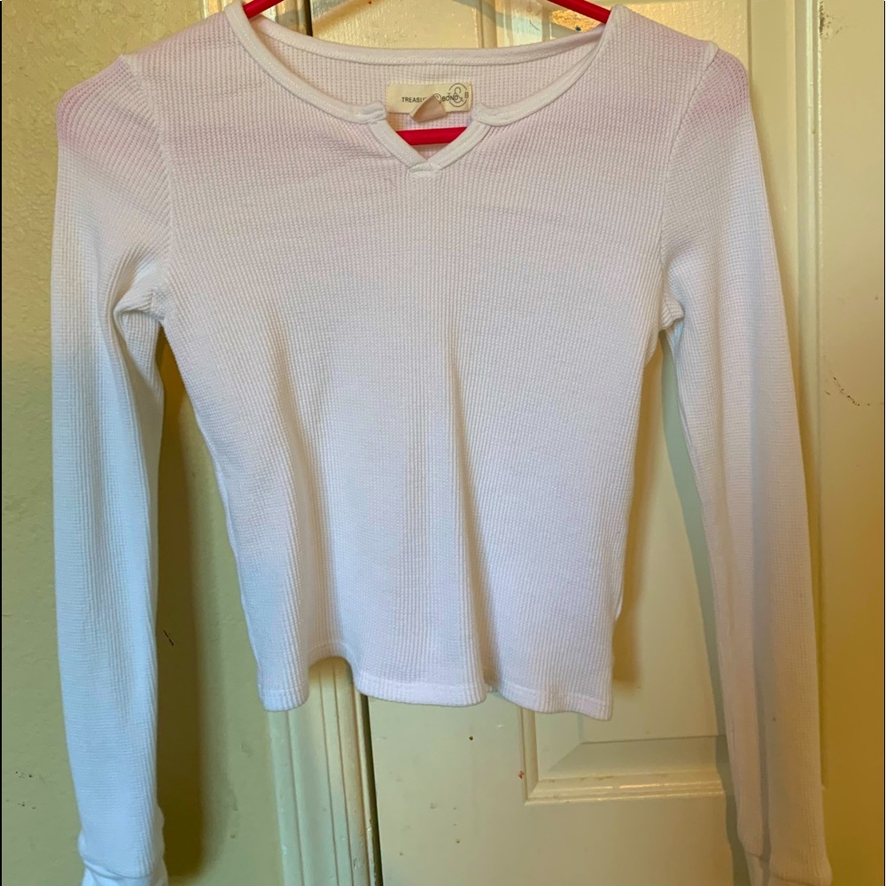 Treasure and Bond white long sleeve tee